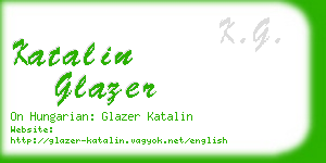 katalin glazer business card